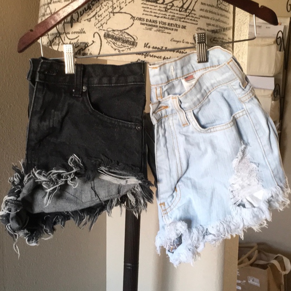 Cutoff Daisy Duke Denim Shorts Pair